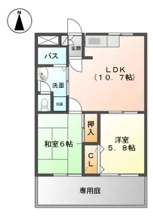 シェーネスハイム【1階】の間取り
