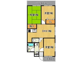 泉マンション【4階】の間取り