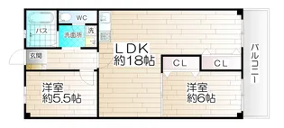 白川コーポ【4階】の間取り