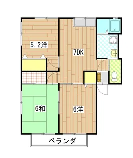 カーサ池田【1階】の間取り
