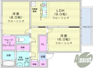 ラルーナ2【2階】の間取り