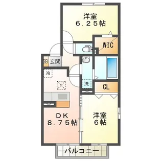 フルール シャン【1階】の間取り