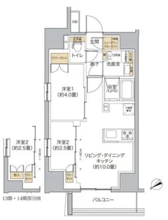 東京都新宿区西新宿7【マンション】の間取り