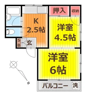 コーポさやか【2階】の間取り