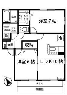 ホワイトベルA【1階】の間取り
