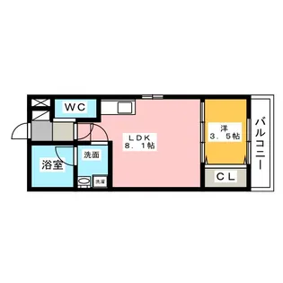 ジュネス内浜町【3階】の間取り