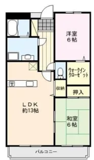 福岡県久留米市西町【マンション】の間取り