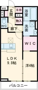 1LDKの間取り画像