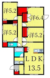 マリンハイツ北【1階】の間取り