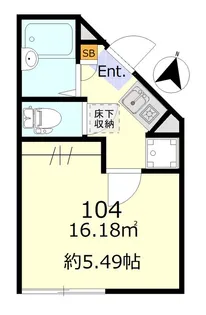 東京都北区赤羽台3【アパート】の間取り