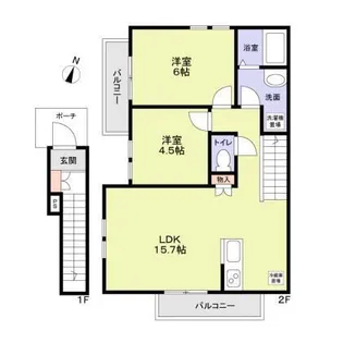 神奈川県川崎市宮前区有馬1【アパート】の間取り