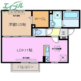カーム・ハイツ【1階】の間取り