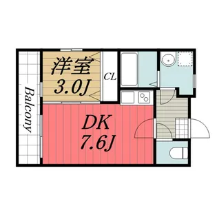 千葉県千葉市中央区寒川町3【アパート】の間取り