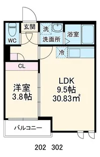 ボヌールメゾン川口元郷【3階】の間取り