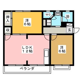 プチエールマンション【2階】の間取り