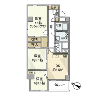 シーアイマンション駒場A棟【8階】の間取り