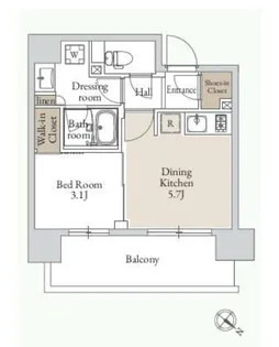 東京都台東区日本堤2【マンション】の間取り