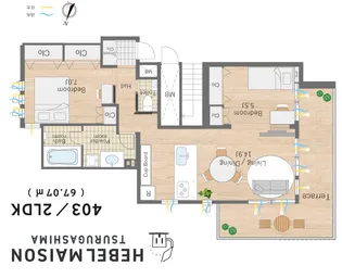 HEBEL MAISON TSURUGASHIMA 303【3階】の間取り