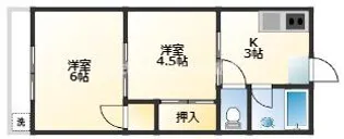 大王ハイツ【2階】の間取り