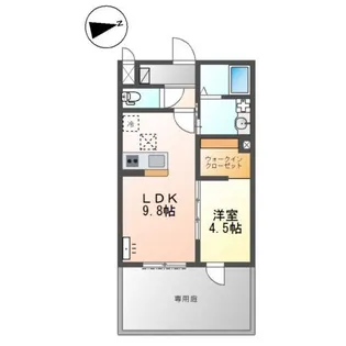 1LDKの間取り画像