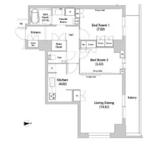 品川ハート ビュータワー【18階】の間取り