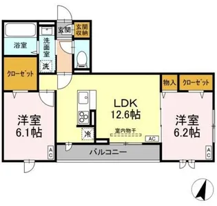 ビューテラスII【2階】の間取り