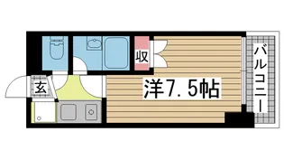 ジュネス六甲1【6階】の間取り