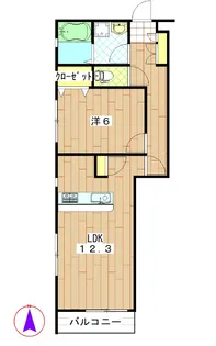 リベルテ三田【1階】の間取り
