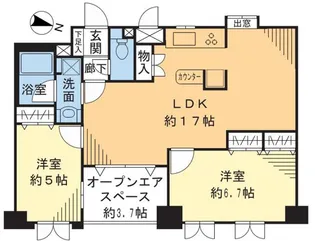 神奈川県横浜市神奈川区台町【マンション】の間取り
