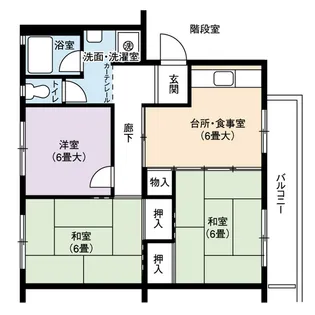 UR鳴子【5階】の間取り