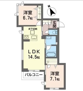 エール ブランシェ【1階】の間取り