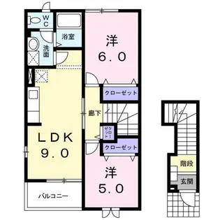 熊本県菊池郡大津町大字引水【アパート】の間取り