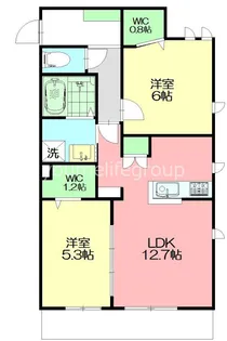 サンメール鵠沼【1階】の間取り