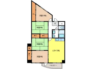 シェラトン広瀬【4階】の間取り