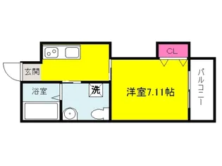 シュクル堺【5階】の間取り