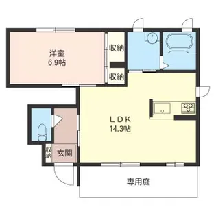 クレスト三橋【1階】の間取り
