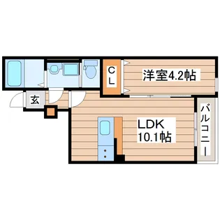 プランドール長町【1階】の間取り