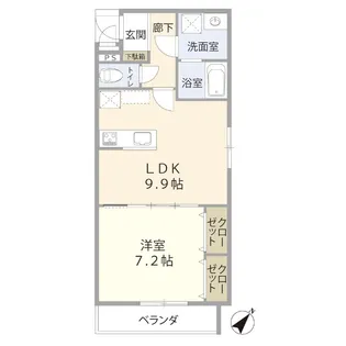 ヴィガラス7【2階】の間取り