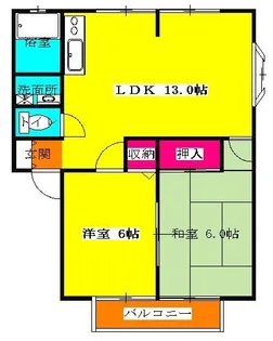 ロングハイツ1【2階】の間取り