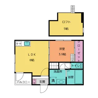 ヒュッゲ【2階】の間取り