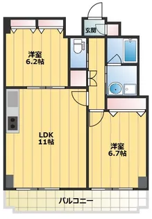 ドムス常盤【6階】の間取り