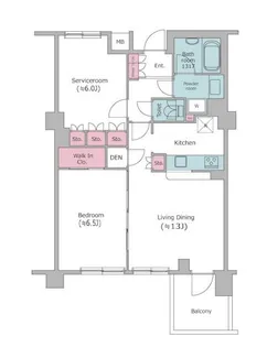レジディア文京音羽【1階】の間取り