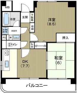 エストルミエール【6階】の間取り