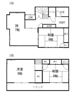 神奈川県大和市鶴間1【一戸建】の間取り