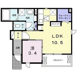 シエル クレールC【1階】の間取り