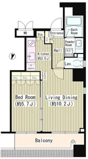 クリアウォータ芝【8階】の間取り
