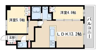 アーバンパーク淡路【5階】の間取り