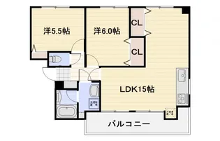 カサデエスタシオン【6階】の間取り