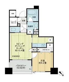 ライオンズタワー五反田【2階】の間取り