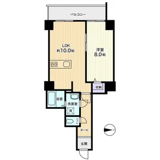 信開ウエラコート大領中【3階】の間取り